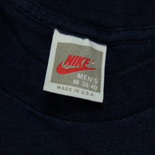 Load image into Gallery viewer, Vintage NIKE Spell Out Swoosh T Shirt 80s 90s Black M