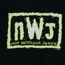 Load image into Gallery viewer, Vintage NWJ Not Without Jesus NWO Wrestling Parody T Shirt 90s Black L