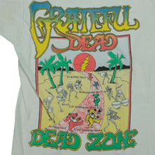 Load image into Gallery viewer, Vintage Grateful Dead Skeleton Bear Dead Zone Tour T Shirt 90s White