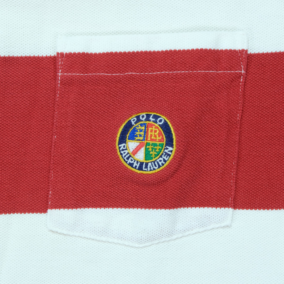 Vintage Polo Ralph Lauren Spell Out Cookie Logo Pocket Polo Shirt