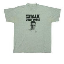 Load image into Gallery viewer, Vintage NIKE Talk Dirty To Me Jim Spell Out Swoosh T Shirt 90s Gray