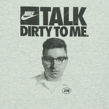 Load image into Gallery viewer, Vintage NIKE Talk Dirty To Me Jim Spell Out Swoosh T Shirt 90s Gray