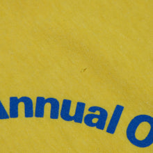 Load image into Gallery viewer, Vintage NIKE Make A Wish Benefit Marathon Spell Out Swoosh 1986 T Shirt 80s Yellow XL