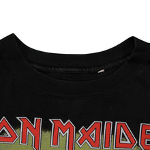 Load image into Gallery viewer, Vintage Iron Maiden Deaf Sentence The First Ten Years Christmas Santa 1990 Tour T Shirt 90s Black
