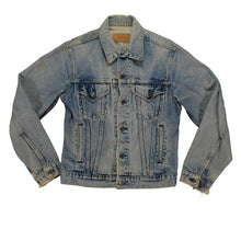 Load image into Gallery viewer, Vintage LEVI'S Metallica Don't Tread on Me Snake Custom Patch Jean Jacket 80s 90s Blue