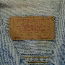 Load image into Gallery viewer, Vintage LEVI'S Metallica Don't Tread on Me Snake Custom Patch Jean Jacket 80s 90s Blue