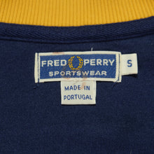 Load image into Gallery viewer, Vintage FRED PERRY Sportswear Crest Full Zip Track Jacket Sweatshirt 90s Blue Yellow S