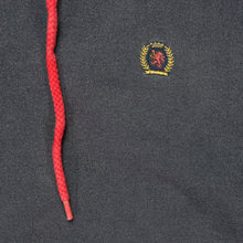 Load image into Gallery viewer, Vintage TOMMY HILFIGER Lion Crest Spell Out Flag Hoodie Sweatshirt 90s Navy Red XL