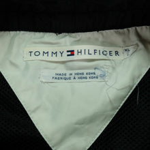 Load image into Gallery viewer, Vintage TOMMY HILFIGER Spell Out Flag Pullover Jacket 90s Black XL
