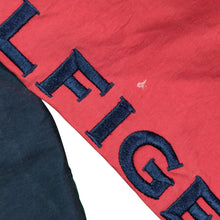 Load image into Gallery viewer, Vintage TOMMY HILFIGER Sailing Gear Spell Out Flag Patch Sleeve Color Block Sailing Jacket 90s Navy Blue Red L