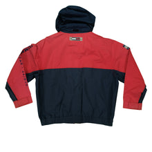 Load image into Gallery viewer, Vintage TOMMY HILFIGER Sailing Gear Spell Out Flag Patch Sleeve Color Block Sailing Jacket 90s Navy Blue Red L