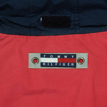 Load image into Gallery viewer, Vintage TOMMY HILFIGER Sailing Gear Spell Out Flag Patch Sleeve Color Block Sailing Jacket 90s Navy Blue Red L
