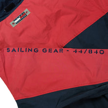 Load image into Gallery viewer, Vintage TOMMY HILFIGER Sailing Gear Spell Out Flag Patch Sleeve Color Block Sailing Jacket 90s Navy Blue Red L