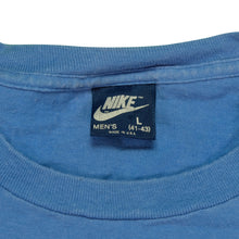 Load image into Gallery viewer, Vintage NIKE Spell Out Swoosh Long Sleeve T Shirt 80s Blue L