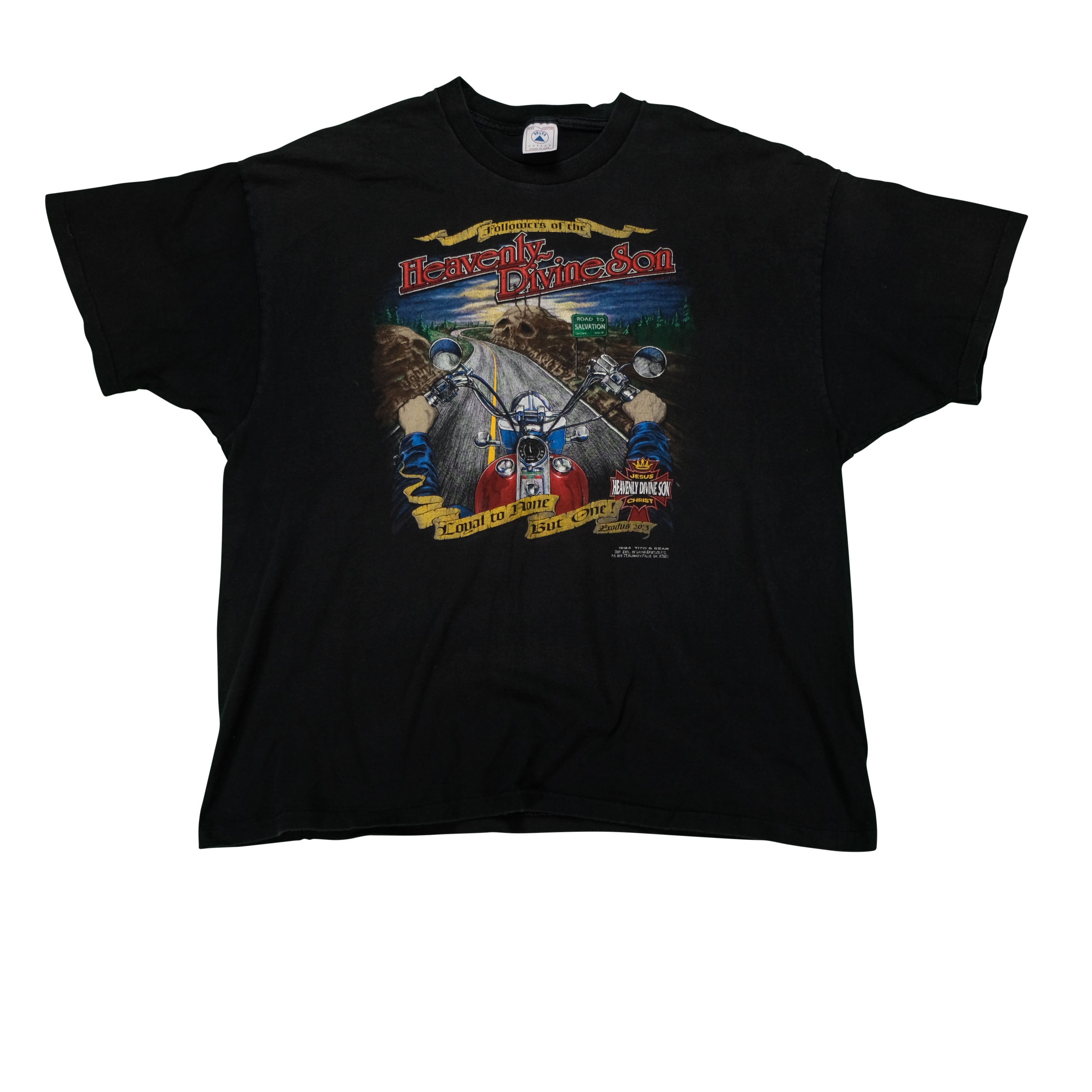 Vintage 1994 Heavenly Divine Son Harley Davidson Religious Parody