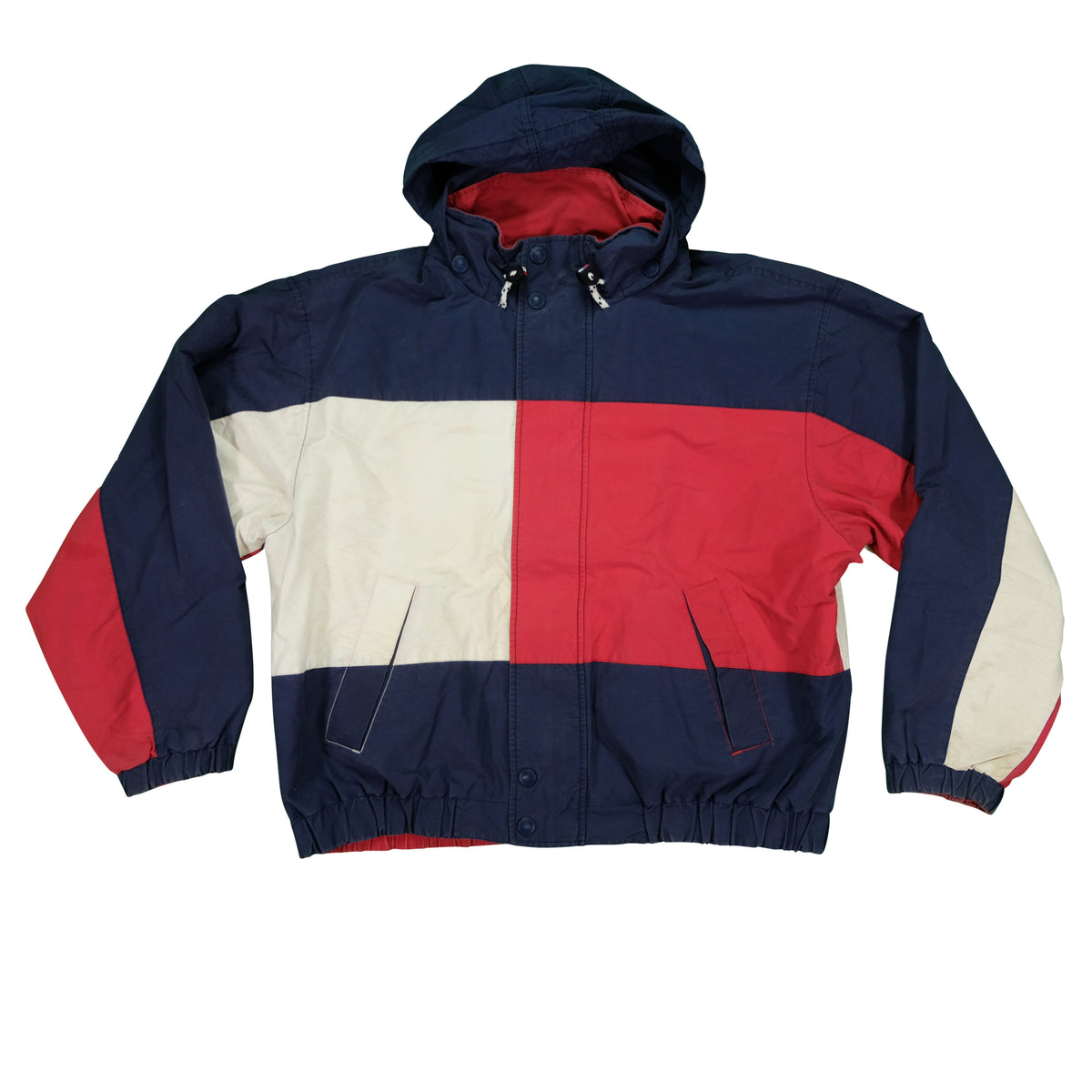 Vintage Tommy Hilfiger Spell Out Flag Reversible Sailing Jacket