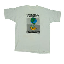 Load image into Gallery viewer, Vintage Woodstock Peace Tees Music In The Mountains 1994 T Shirt 90s White XL