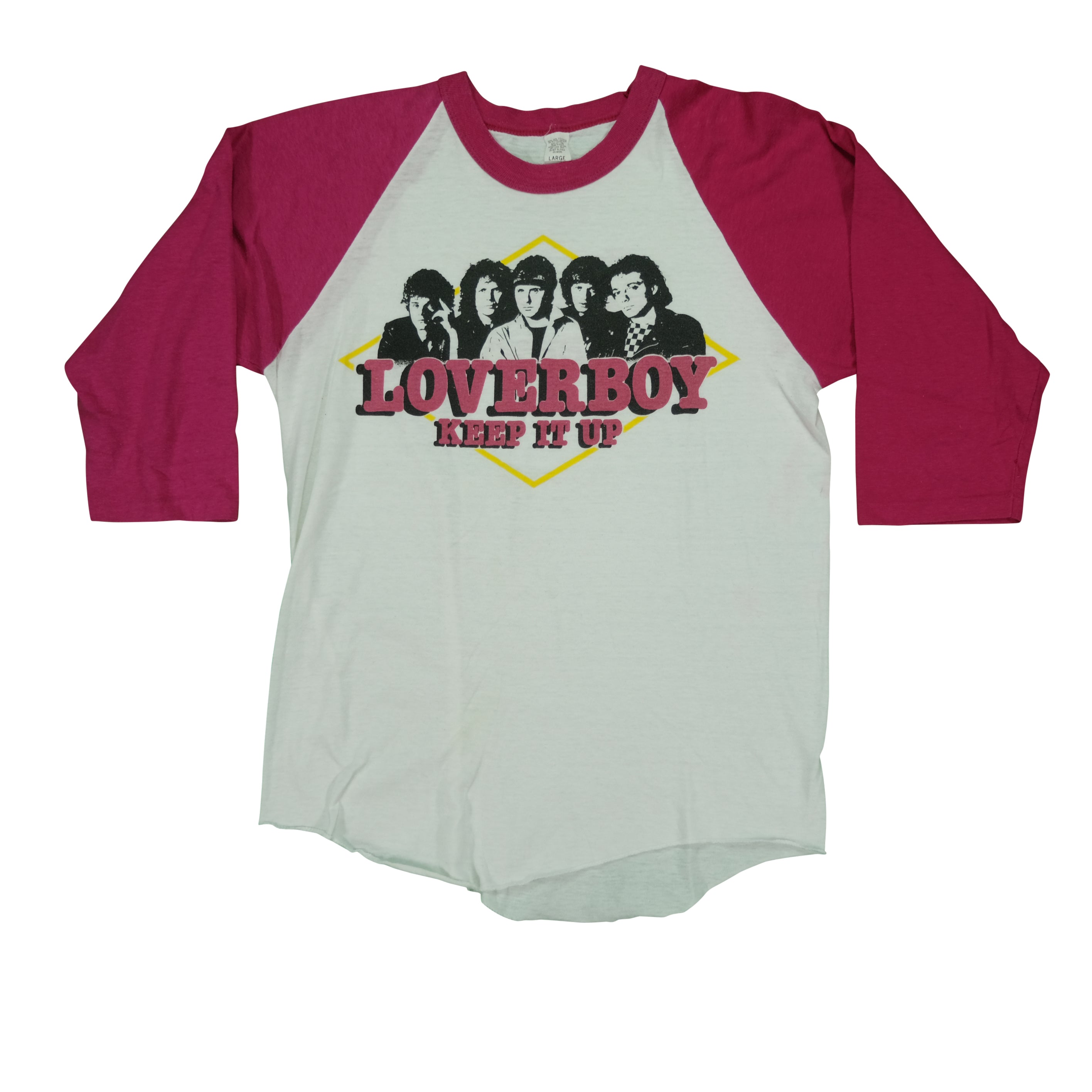 1983 Loverboy Get It Up Keep It Up In America Tour Raglan Tee