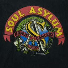 Load image into Gallery viewer, Vintage GIANT Soul Asylum Grave Dancers Union Album 1992 Tour T Shirt 90s Black