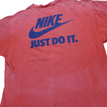 Load image into Gallery viewer, Vintage NIKE Just Do It Spell Out Swoosh Get In Gear 10K Run T Shirt 80s 90s Red XL