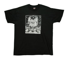 Load image into Gallery viewer, Vintage Pray Everything Else Is Bullshit a Message From God 1989 T Shirt 80s Black XL