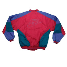 Load image into Gallery viewer, Vintage NIKE Spell Out Swoosh Windbreaker Track Jacket 80s 90s Red Blue Green XL