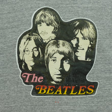 Load image into Gallery viewer, Vintage The Beatles Double Sided Iron-on T Shirt 70s Gray