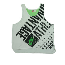 Load image into Gallery viewer, Vintage NIKE Athlete Advantage All Over Print Spell Out Swoosh Tank Top T Shirt 90s White XL