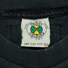 Load image into Gallery viewer, Vintage CROSS COLOURS Think Look Listen Speak Clothing Without Prejudice Long Sleeve T Shirt 90s Black OSFA