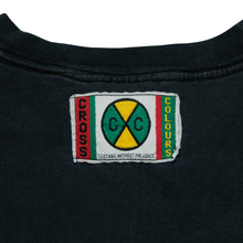 Load image into Gallery viewer, Vintage CROSS COLOURS Think Look Listen Speak Clothing Without Prejudice Long Sleeve T Shirt 90s Black OSFA
