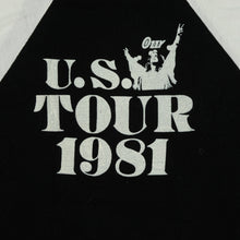 Load image into Gallery viewer, Vintage Ozzy Osbourne Blizzard of Ozz Album 1981 Tour T Shirt 80s Black White