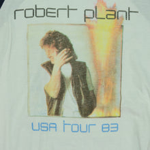 Load image into Gallery viewer, Vintage SCREEN STARS Robert Plant Principle of Moments Album 1983 USA Tour Raglan T Shirt 80s White Black L