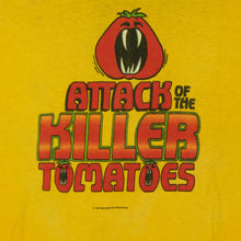 Load image into Gallery viewer, Vintage Attack of the Killer Tomatoes 1978 Film Promo T Shirt 70s Yellow L
