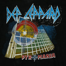 Load image into Gallery viewer, Vintage Def Leppard Pyromania 1983 Album Tour T Shirt 80s Black