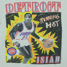Load image into Gallery viewer, Vintage Isiah Thomas Detroit Pistons Running Hot T Shirt 90s White L