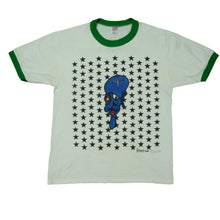 Load image into Gallery viewer, Vintage Tripping Daisy 1995 Ringer T Shirt 90s White Green L