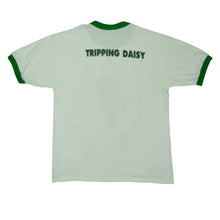 Load image into Gallery viewer, Vintage Tripping Daisy 1995 Ringer T Shirt 90s White Green L