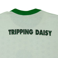 Load image into Gallery viewer, Vintage Tripping Daisy 1995 Ringer T Shirt 90s White Green L