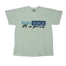 Load image into Gallery viewer, Vintage NIKE Run Walk It's A Pace Not A Race Swoosh T Shirt 80s 90s White L