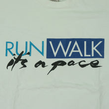 Load image into Gallery viewer, Vintage NIKE Run Walk It's A Pace Not A Race Swoosh T Shirt 80s 90s White L