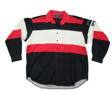 Load image into Gallery viewer, Vintage POLO SPORT Spell Out Striped Color Block Long Sleeve Casual Shirt 90s 2XL
