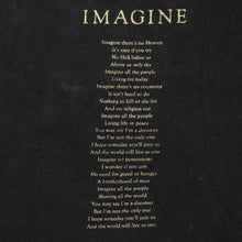 Load image into Gallery viewer, Vintage PRO POWER John Lennon Imagine Lyric T Shirt 90s The Beatles Black L