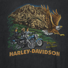 Load image into Gallery viewer, Vintage HARLEY DAVIDSON Friends in Freedom T Shirt 90s Black XL