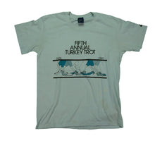 Load image into Gallery viewer, Vintage NIKE Fifth Annual Turkey Trot Spell Out Swoosh T Shirt 80s White L