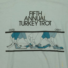 Load image into Gallery viewer, Vintage NIKE Fifth Annual Turkey Trot Spell Out Swoosh T Shirt 80s White L