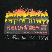 Load image into Gallery viewer, Vintage Hellraiser III Hell on Earth 1991 Film Crew T Shirt 90s Black L