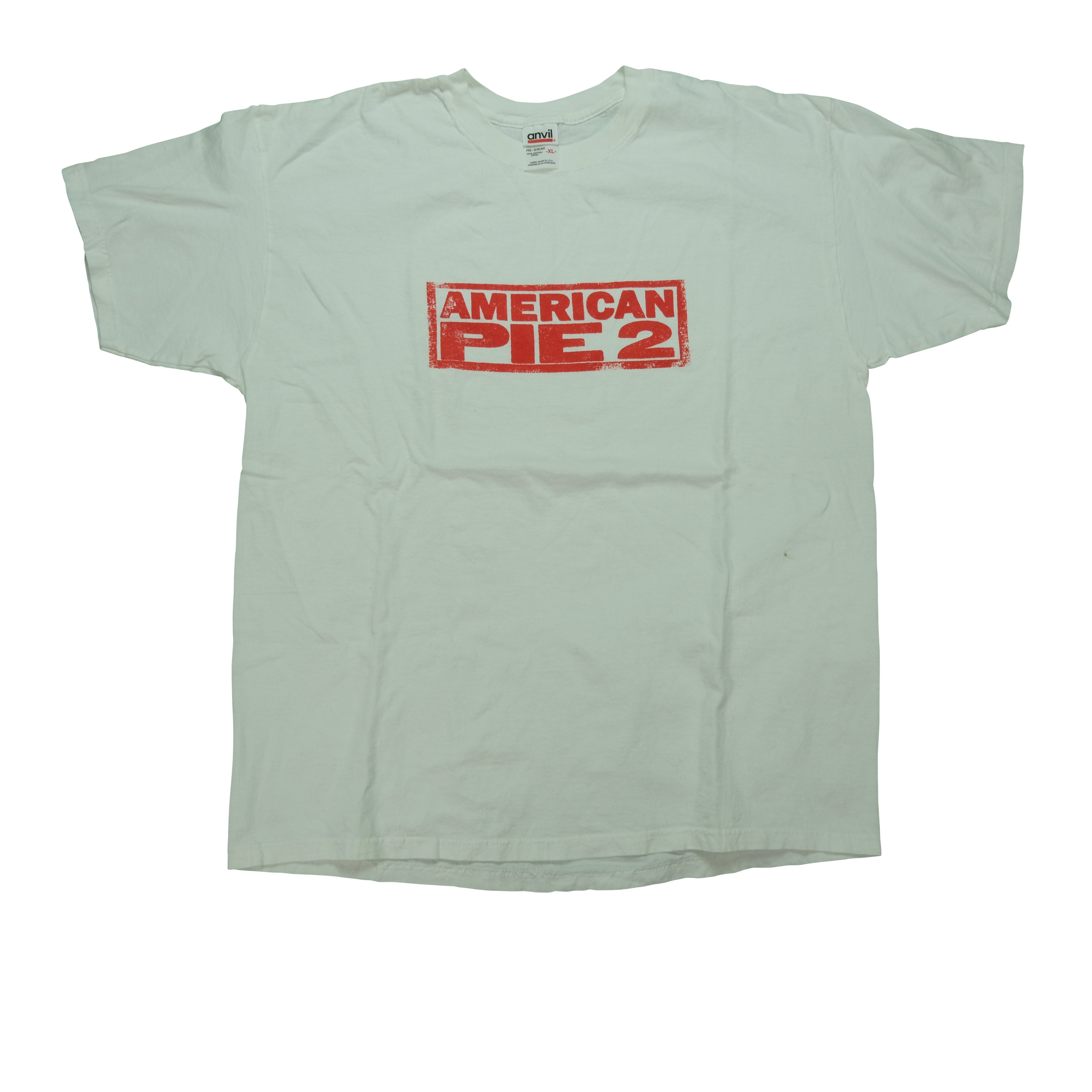 Vintage ANVIL American Pie 2 2001 Film Promo T Shirt 2000s White 