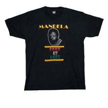 Load image into Gallery viewer, Vintage SCREEN STARS Nelson Mandela Free At Last It's A Black Thang T Shirt 90s Black XL