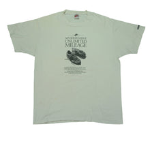 Load image into Gallery viewer, Vintage NIKE Town My Shoes Have Unlimited Mileage Reuse-A-Shoe Program Spell Out Swoosh T Shirt 80s 90s White XL