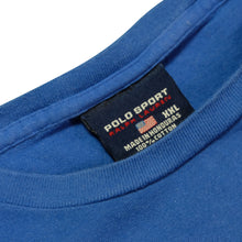 Load image into Gallery viewer, Vintage POLO SPORT Ralph Lauren Marlin Swordfish Spell Out T Shirt 90s Blue 2XL